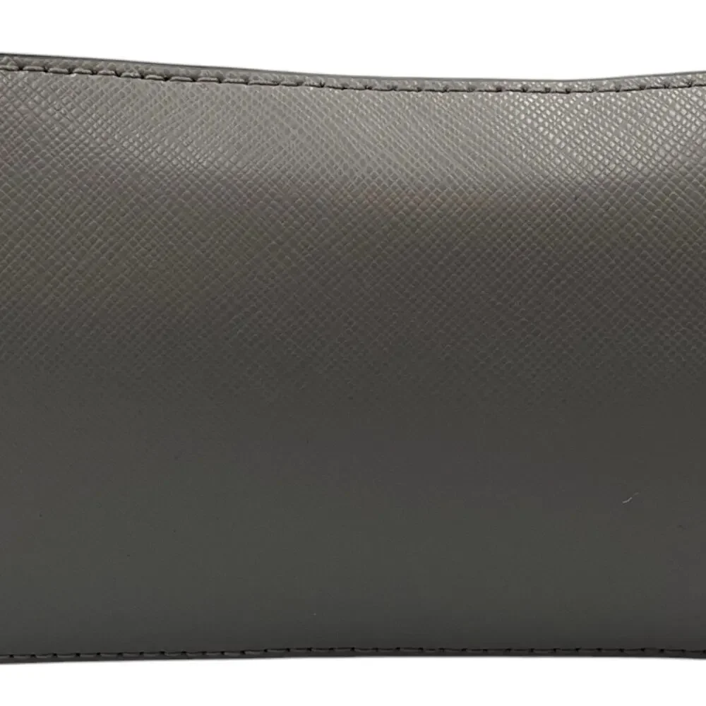 Kate Spade Payton Dome Saffiano Leather Crossbody Bag Gray White